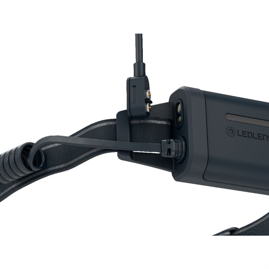 Ledlenser NEO5R - frontală LED reîncărcabilă cu reglare a luminozității, baterie 1800 mAh, IP54, 600 lm, autonomie 35 h, negru/alb