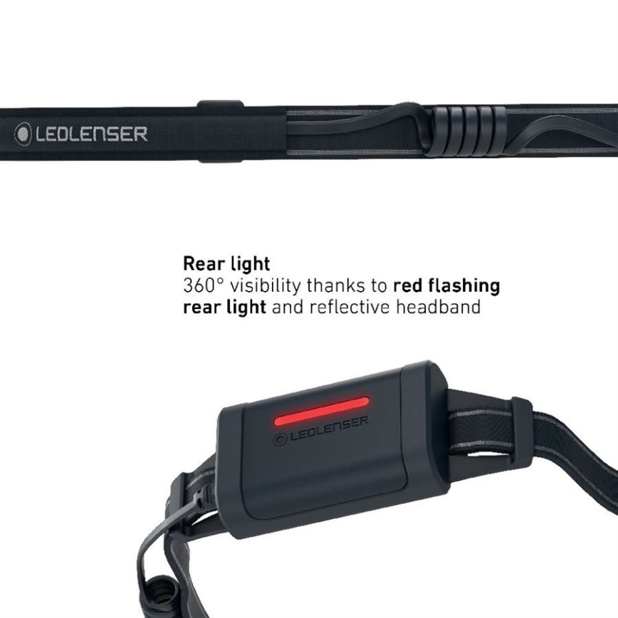 Ledlenser NEO5R - frontală LED reîncărcabilă cu reglare a luminozității, baterie 1800 mAh, IP54, 600 lm, autonomie 35 h, negru/alb