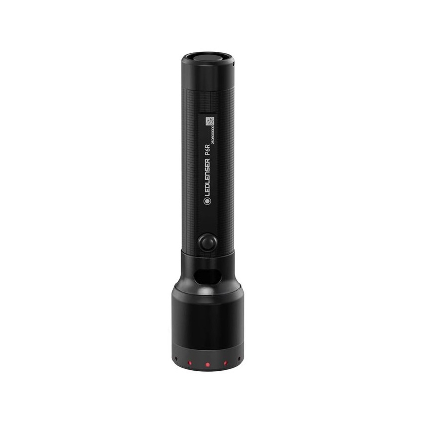 Ledlenser P6R - lanternă LED reîncărcabilă cu intensitate reglabilă, 1200 lm, 3000 mAh, IP68, autonomie 65 h, neagră