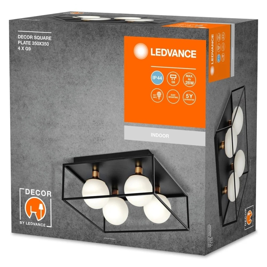 Ledvance - Aplica de exterior DECOR SQUARE 4xG9/28W/230V IP44