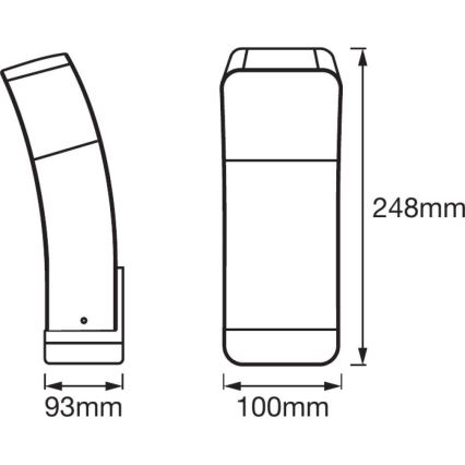 Ledvance - Aplica de exterior LED RGB SMART + CURVE LED/9W/230V IP44