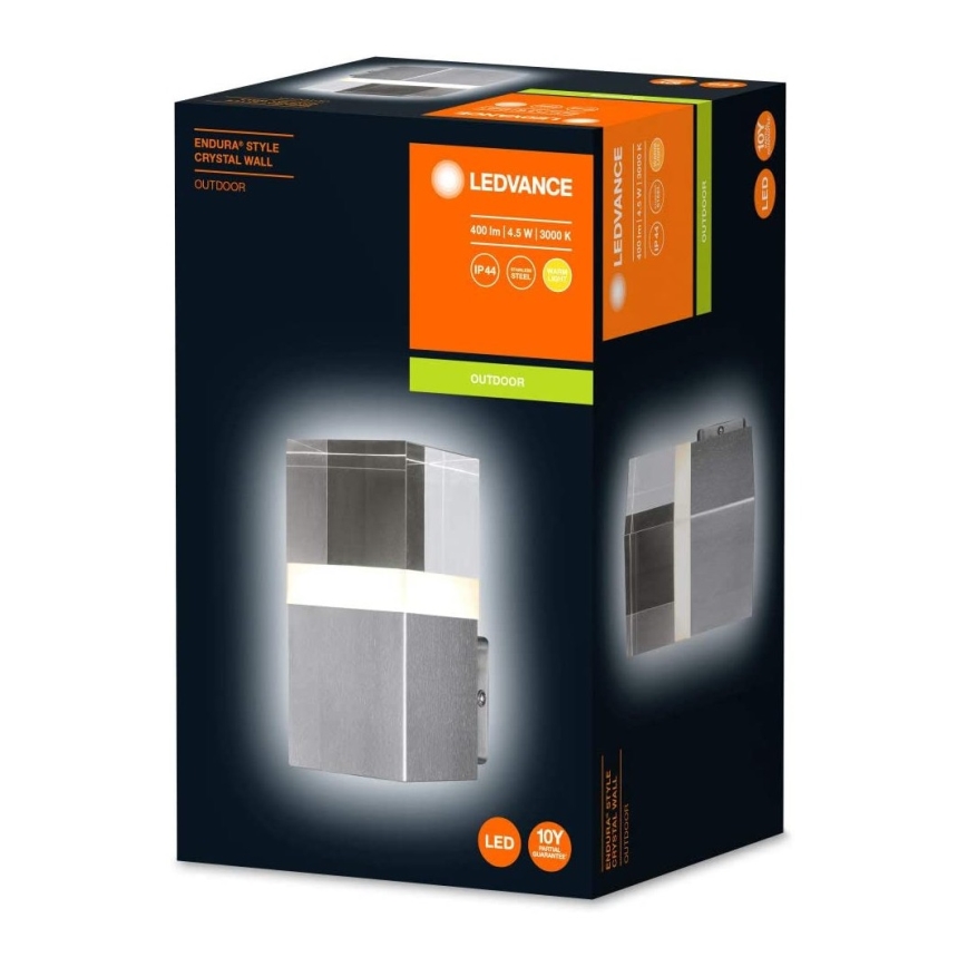 Ledvance - Aplica LED de exterior CRYSTAL, 4,5 W, 230 V, IP44