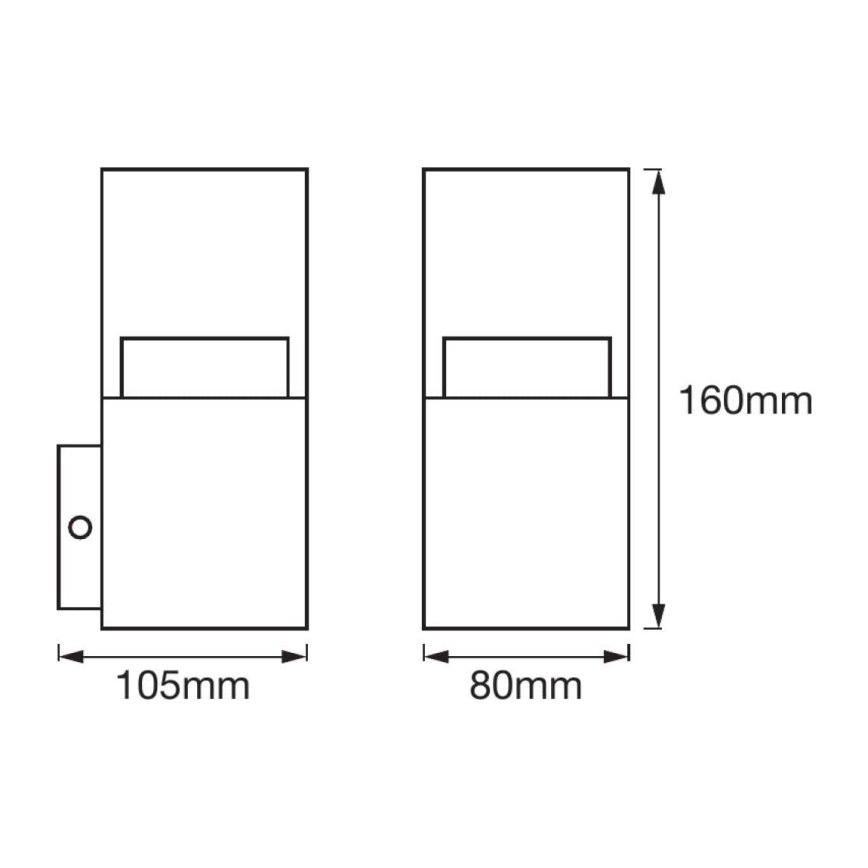 Ledvance - Aplica LED de exterior CRYSTAL, 4,5 W, 230 V, IP44