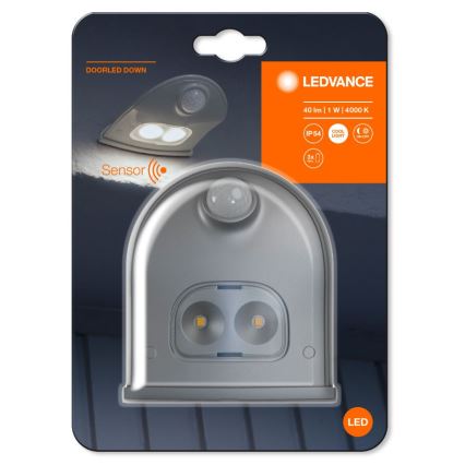 Ledvance - Aplica LED de exterior cu senzor DOORLED LED/1W/3xAA IP54