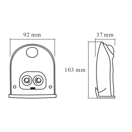 Ledvance - Aplica LED de exterior cu senzor DOORLED LED/1W/3xAA IP54