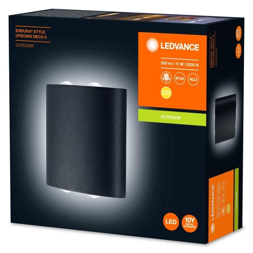 Ledvance - Aplică perete exterior LED ENDURA 2xLED/11W/230V IP44