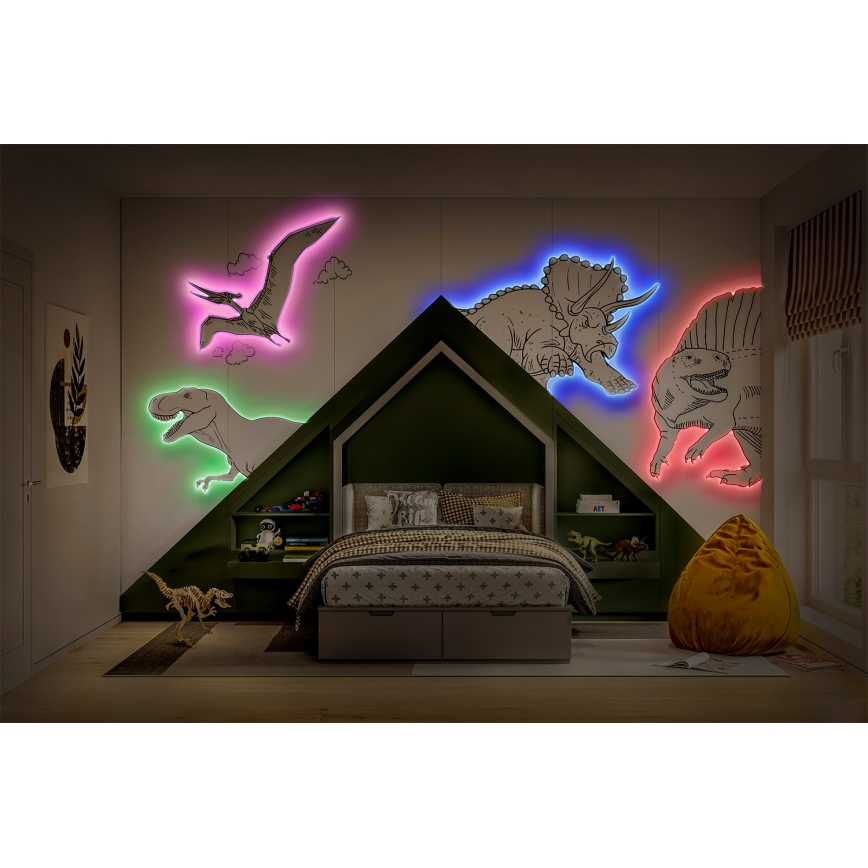 Ledvance Bandă LED RGB FLEX, 5 m, dimabilă, 10 W, 230 V, cu telecomandă