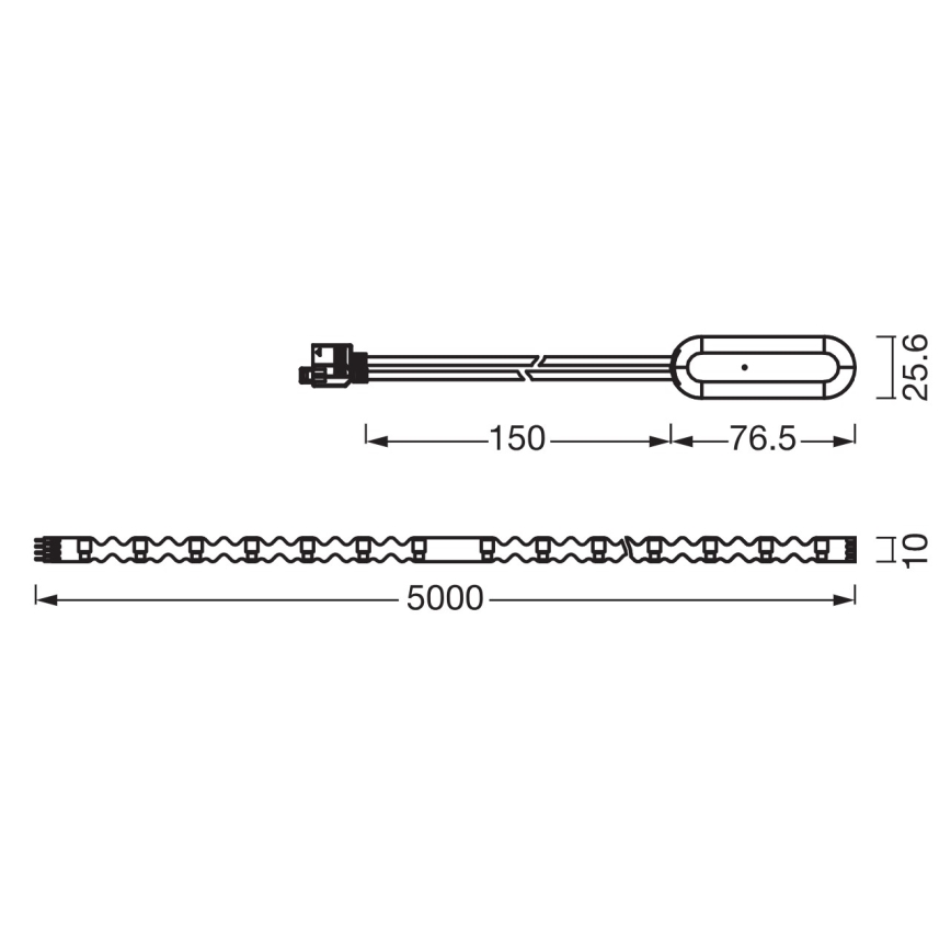 Ledvance Bandă LED RGB FLEX, 5 m, dimabilă, 10 W, 230 V, cu telecomandă