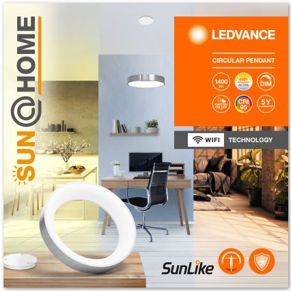 Ledvance - Candelabru LED reglabil pe cablu SUN@HOME CIRCULAR LED/18,5W/230V Wi-Fi