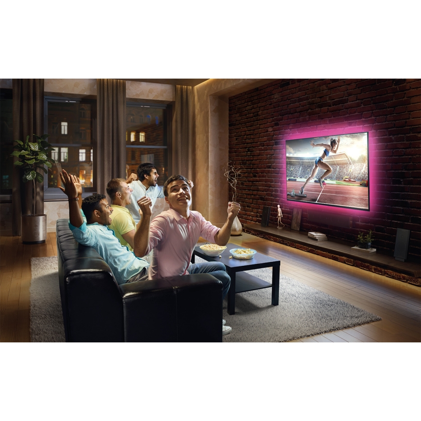 Ledvance - Bandă LED RGB flexibilă dimabilă FLEX TV MOOD 1 m LED/4W/5V + telecomandă