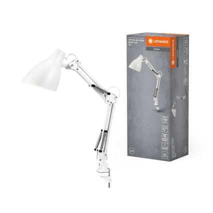 Ledvance - Lampă de birou cu clemă PEAR 1xE27/11W/230V, albă