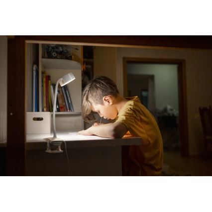 Ledvance - Lampă LED de birou tactilă, dimabilă, cu clemă CYLINDER LED/4,8W/5V 3000-6500K albă