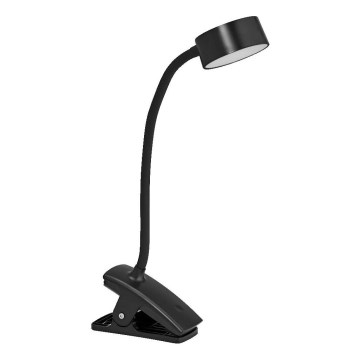 Ledvance - Lampă de birou LED tactilă, dimabilă, cu clemă CYLINDER LED/4,8W/5V 3000-6500K negru