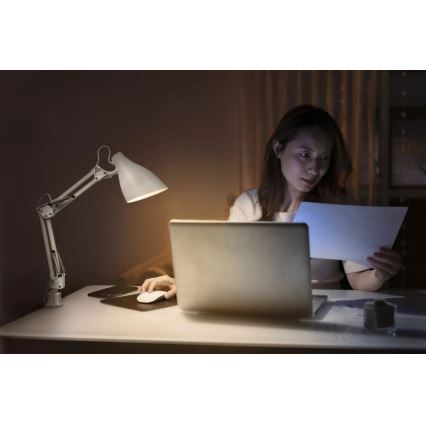 Ledvance - Lampă de masă cu prindere PEAR 1xE27/11W/230V albă