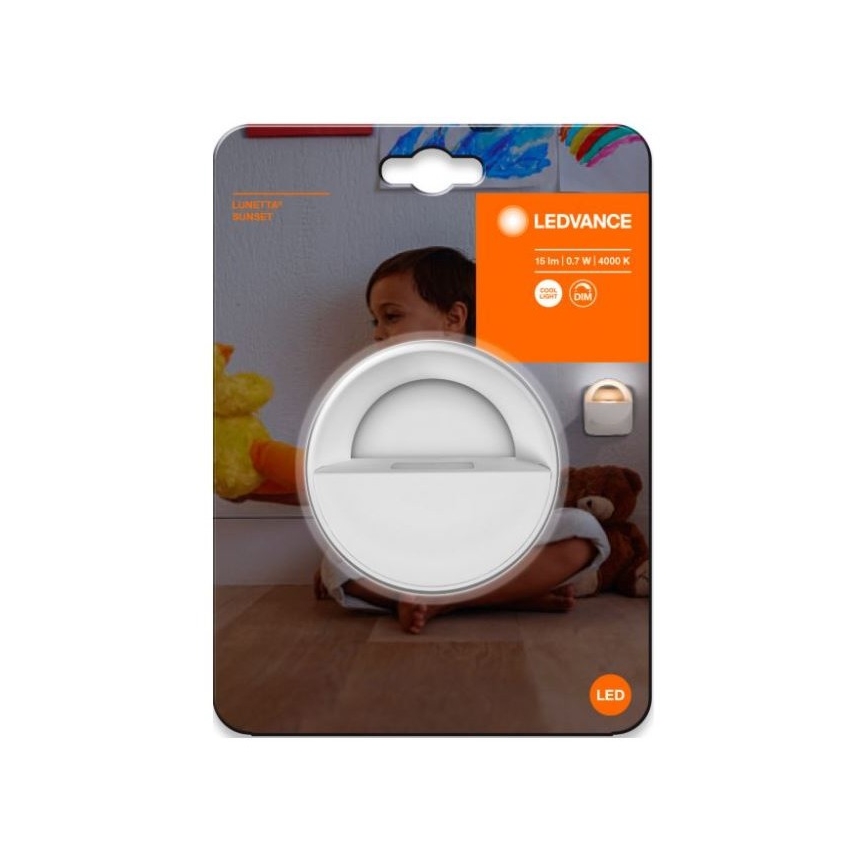 Ledvance - Lumină de noapte LED reglabilă LUNETTA LED/0,7W/230V