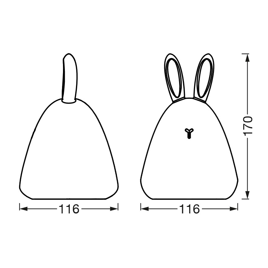 Ledvance - Lampă de noapte LED tactilă pentru copii TOUCH LED/2,5W/5V 1200 mAh