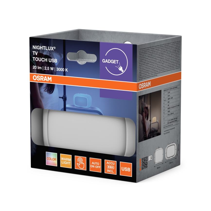 Ledvance - Lampă de veghe tactilă pentru copii LED RGBW TOUCH, 2,5W/5V