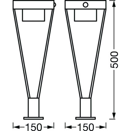 Ledvance - Lampă solară LED de exterior cu senzor BOUQUET LED/6W/3,7V 2200 mAh IP44