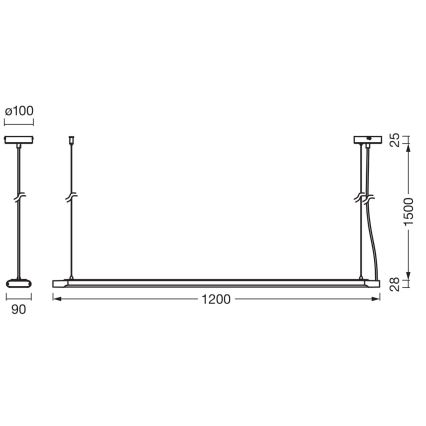 Ledvance - Lampă suspendată LED dimerizabilă OFFICE LINE, 40W, 230V