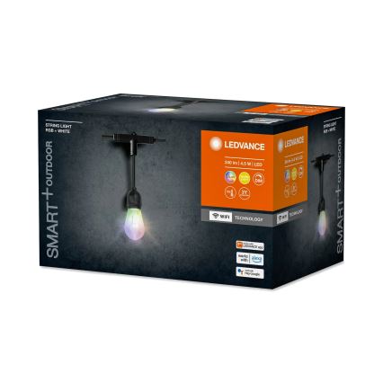 Ledvance - Ghirlandă LED SMART+ STRING RGBW, dimabilă, pentru exterior, 12xLED/0,37W/230V IP44 Wi-Fi