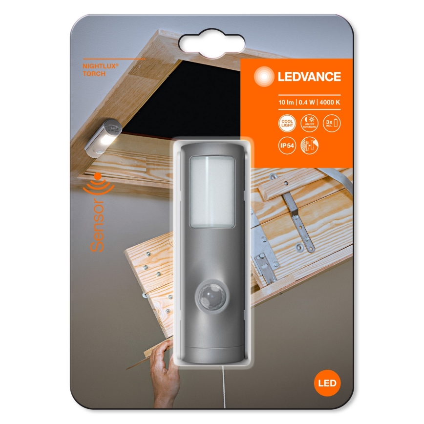 Ledvance - LED Iluminat de orientare cu senzor NIGHTLUX LED/0,35W/3xAAA IP54