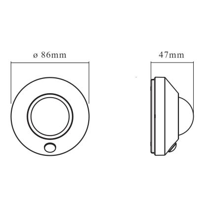 Ledvance - LED Iluminat de orientare cu senzor NIGHTLUX LED/1,7W/3xAAA