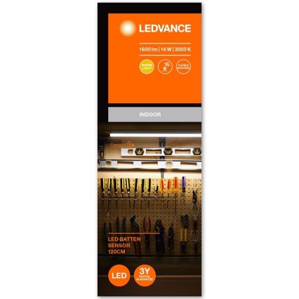 Ledvance - Corp LED subțire cu senzor BATTEN LED/14W/230V 120 cm