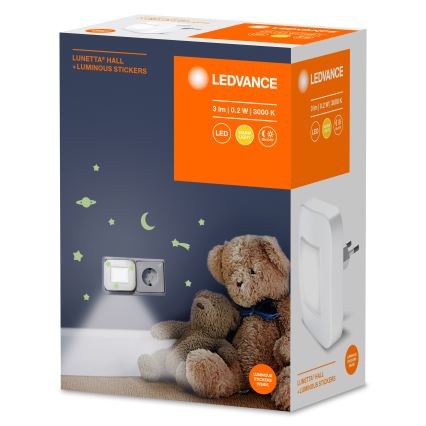 Ledvance LUNETTA - Lampă de veghe LED cu senzor de amurg, 0,2 W, 230 V
