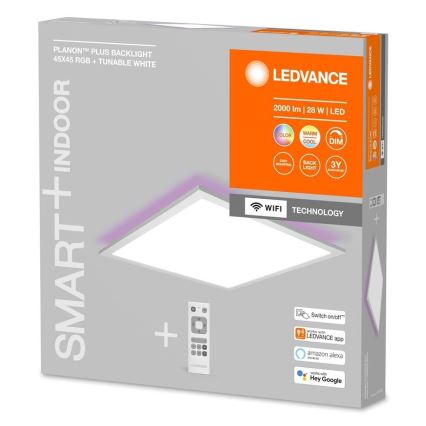 Ledvance - Panou LED RGBW reglabil SMART+ PLANON LED/28W/230V 45x45 cm Wi-Fi + telecomandă
