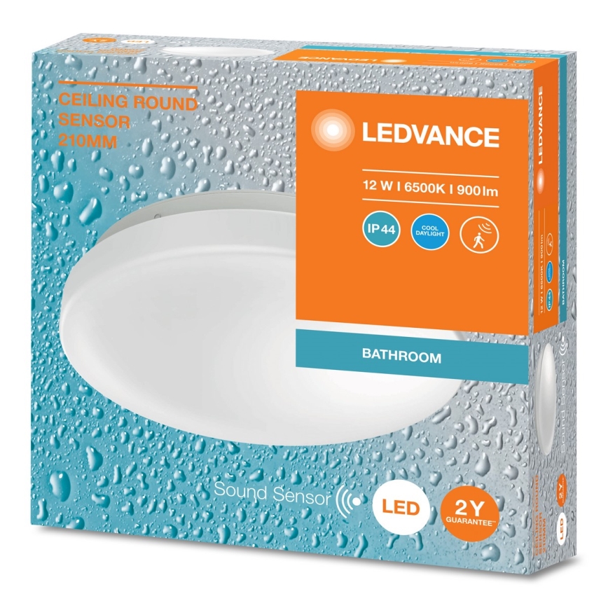 Ledvance - Plafonieră LED pentru baie cu senzor de amurg CEILING ROUND LED/12W/230V IP44