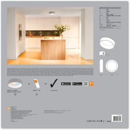 Ledvance - Corp de iluminat LED reglabil SMART+ CYLINDER LED/26W/230V 3000K-6500K Wi-Fi