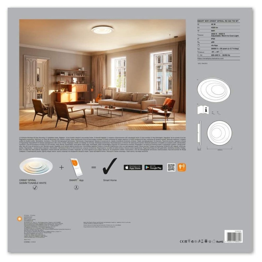 Ledvance - Lampă LED dimabilă SMART+ SPIRAL LED/40W/230V 3000K-6500K Wi-Fi