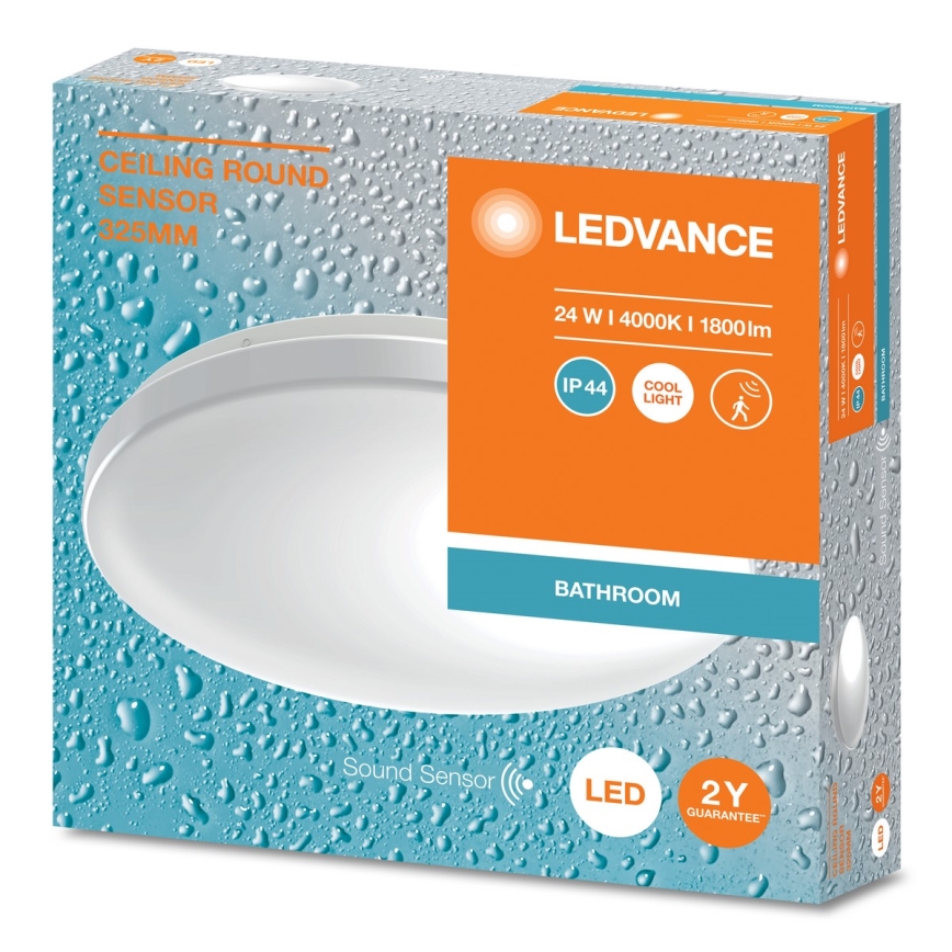 Ledvance - Lampă LED rotundă de tavan pentru baie cu senzor de amurg CEILING ROUND LED/24W/230V IP44