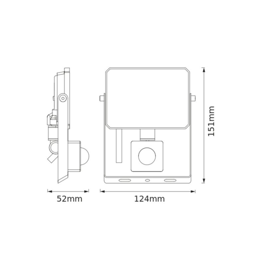 Ledvance - Proiector LED cu senzor de mișcare și senzor crepuscular, 20W, 230V, 4000K, IP65