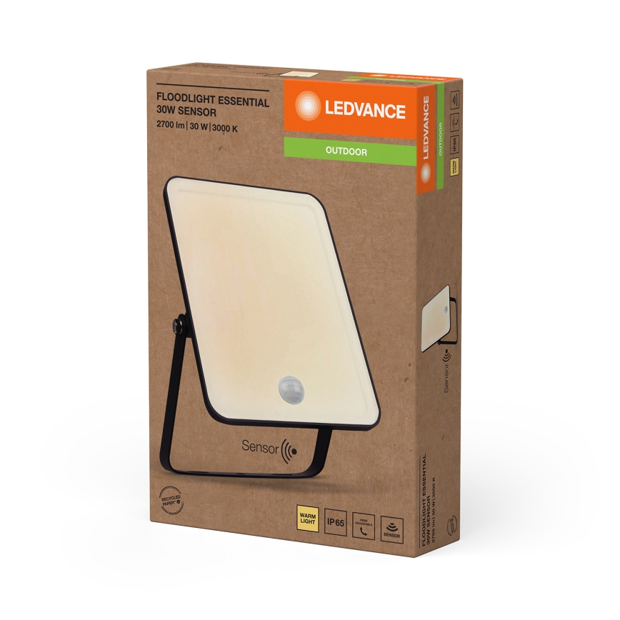 Ledvance - Proiector LED de exterior, montat pe perete, cu senzor de mișcare și senzor crepuscular FLOODLIGHT LED/30W/230V IP65