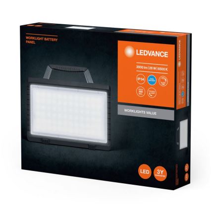 Ledvance - Proiector LED exterior reglabil cu baterie reîncărcabilă WORKLIGHT BATTERY LED/26W/5V 2200 mAh IP54