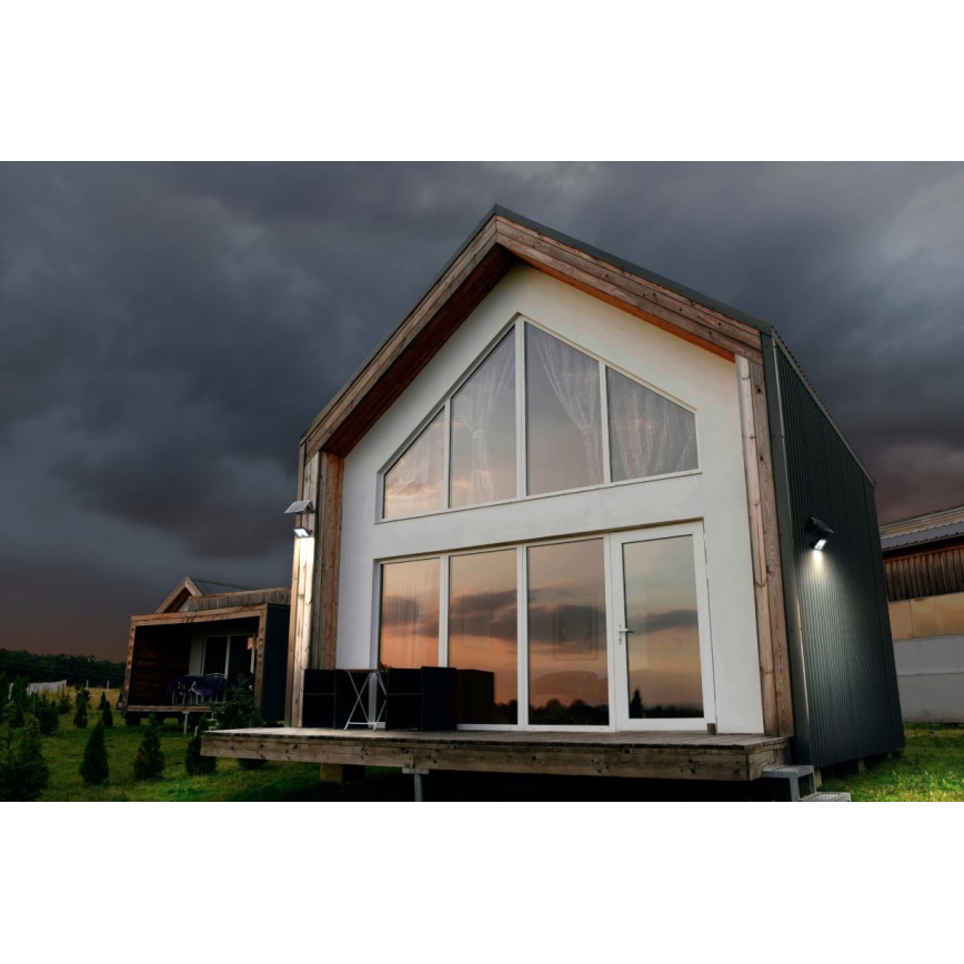 Ledvance - Proiector solar LED reglabil cu senzor de mișcare și crepuscul FLOOD SPLIT LED/10W/3,2V 5000 mAh IP65 + telecomandă