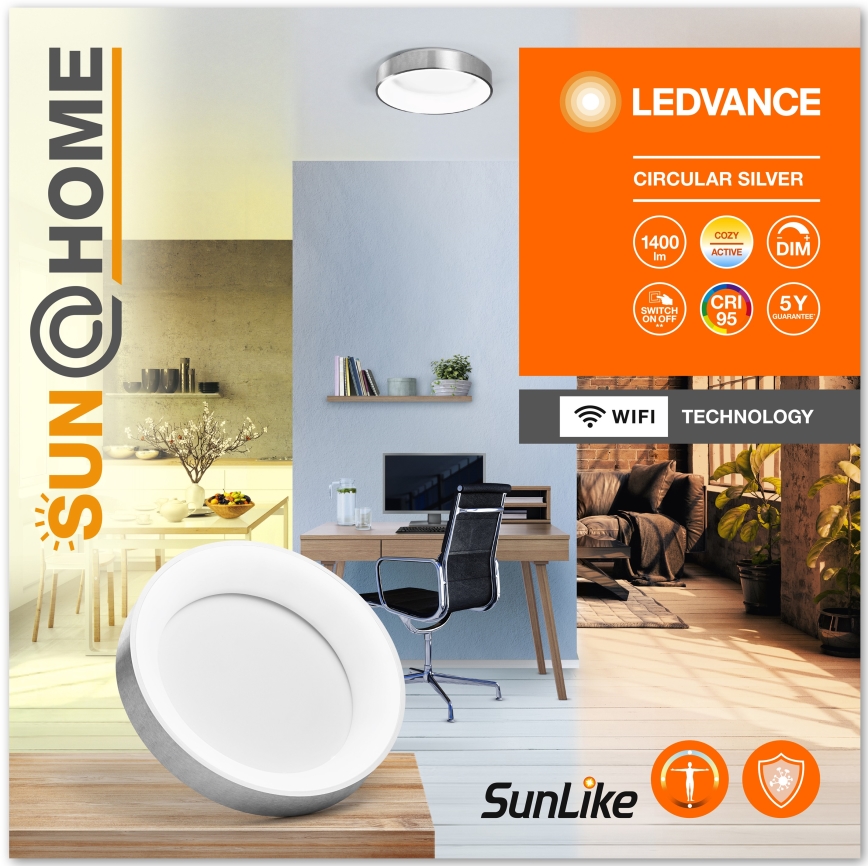 Ledvance - Plafonier LED reglabil SUN@HOME CIRCULAR LED/18,5W/230V Wi-Fi