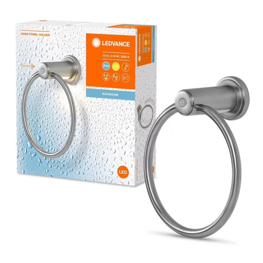 Ledvance - Suport pentru prosoape cu iluminare LED, 3xAAA, IP44