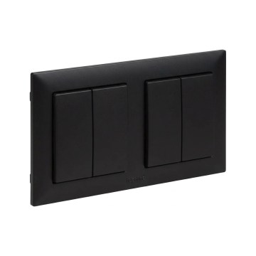 Legrand - 2x Întrerupător dublu în serie č. 5 cu ramă SUNO neagră