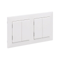 Legrand - 2x Întrerupător dublu pentru scară č. 5 cu ramă SUNO albă