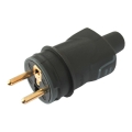 Legrand 50445 - Stecher de cauciuc 2P+T 16A/250V IP44 negru