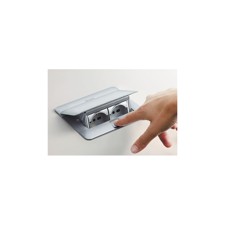Legrand 54013 - Cadru de priză pentru masă POP-UP 2x4M aluminiu