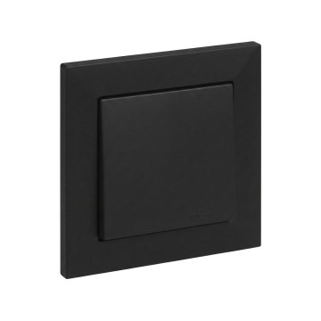 Legrand - Buton simplu nr. 1/0 cu ramă SUNO negru