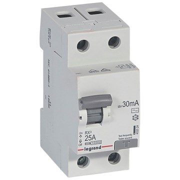Legrand - Întrerupător diferențial 2 poli RX3 2P 25 A 30 mA AC