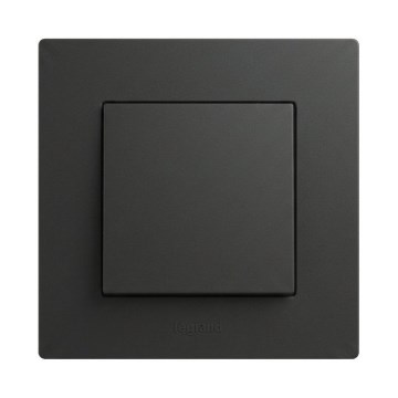 Legrand - Întrerupător pentru scări č. 6 cu ramă NILOE STEP negru