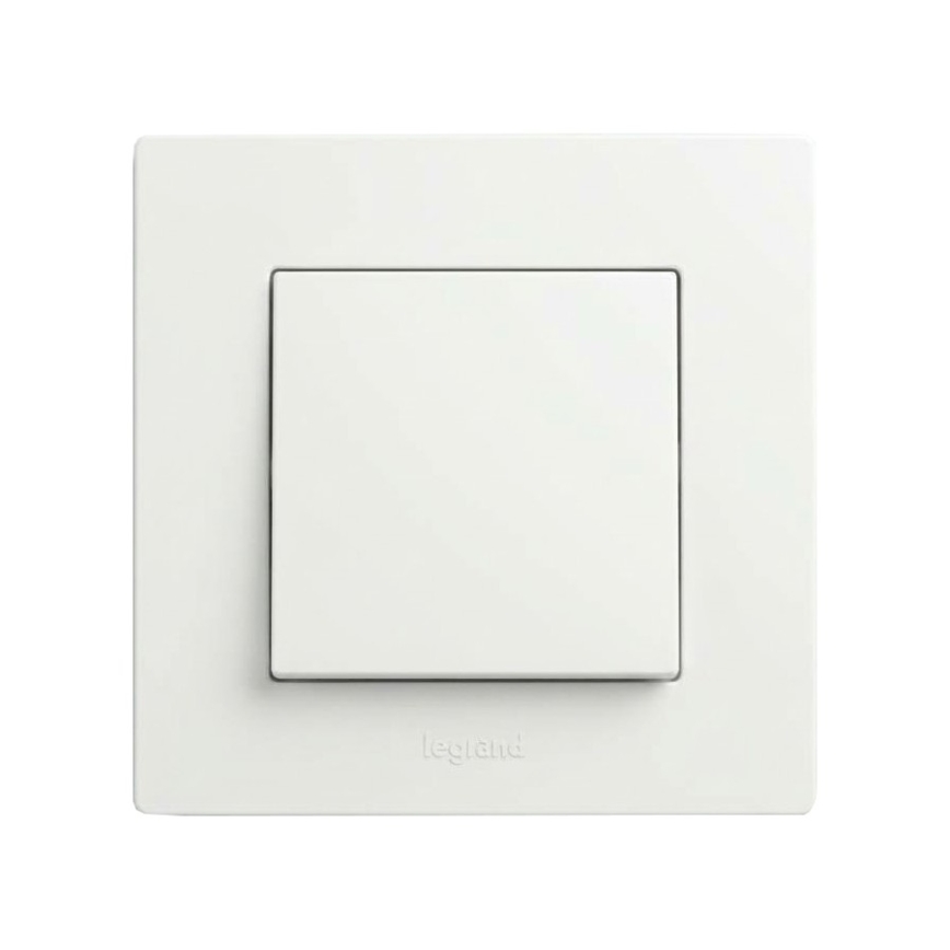Legrand - Întrerupător pentru scări nr. 6 cu ramă NILOE STEP albă