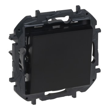 Legrand - Întrerupător simplu fără ramă nr. 1/0 NILOE STEP negru
