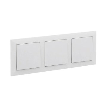 Legrand - Întrerupător triplu unipolar nr. 1 cu ramă SUNO albă