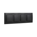 Legrand - Întrerupător unipolar cu 4 module nr. 1 cu ramă NILOE neagră